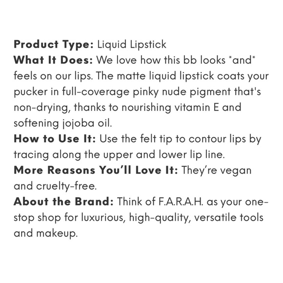 NEW F.A.R.A.H. Matte Boss Liquid Lip Pigment in Date Night 6ml - Picture 6 of 6